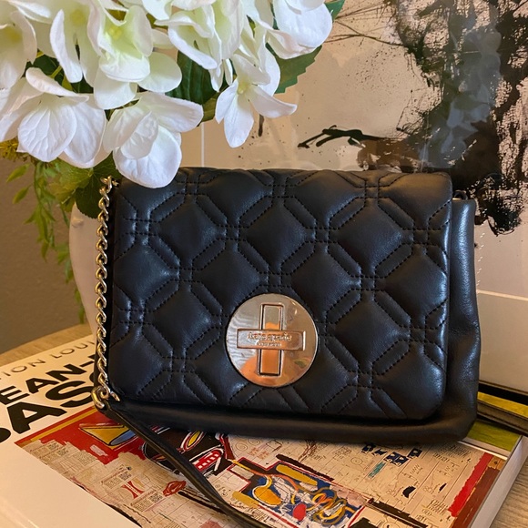 Kate Spade Quilted Leather Black Crossbody - Picture 1 of 10
